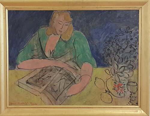 Lectrice à la table jaune, 1944, Henri Matisse