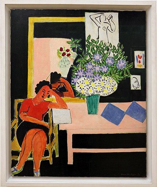 Liseuse sur fond noir, 1939, Henri Matisse