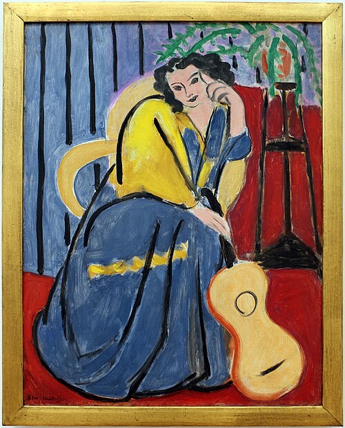 Femme en jaune et bleu à la guitare, 1939, Henri Matisse