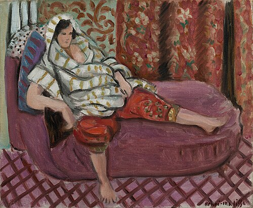 Woman on Rose Divan, 1921, Henri Matisse