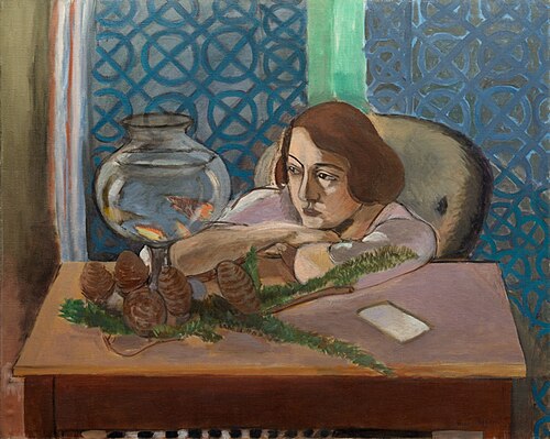 Woman Before an Aquarium, 1922, Henri Matisse
