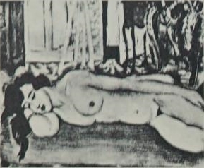 Reclining nude on a pink couch, 1919, Henri Matisse