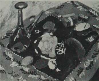 Dishes and Fruit on a Red and Black Carpet (Le Tapis Rouge), 1906, Henri Matisse