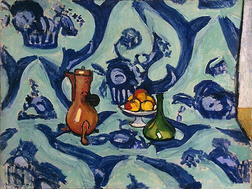 Vase, Bottle and Fruit, 1906, Henri Matisse