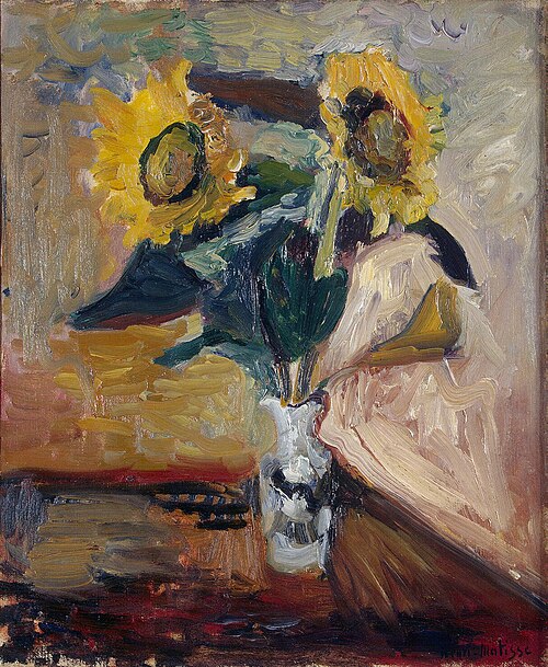 Vase of Sunflowers, 1898, Henri Matisse