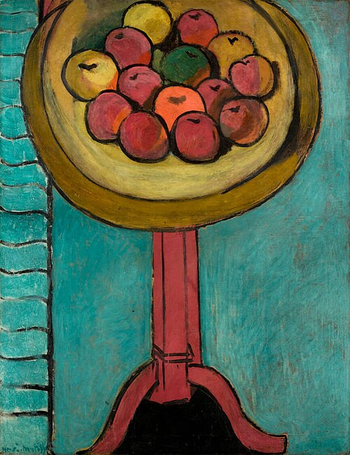 Les Pommes sur la table, sur fond vert, 1916, Henri Matisse