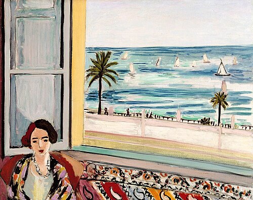 Femme assise, le dos tourné vers la fenêtre ouverte, 1922, Henri Matisse