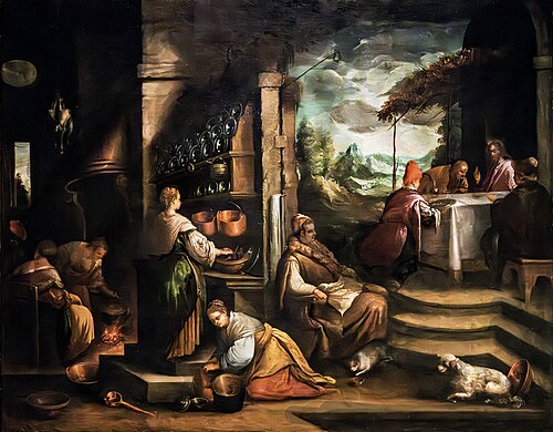 Souper chez Emmaüs, 1550, Hans Rottenhammer