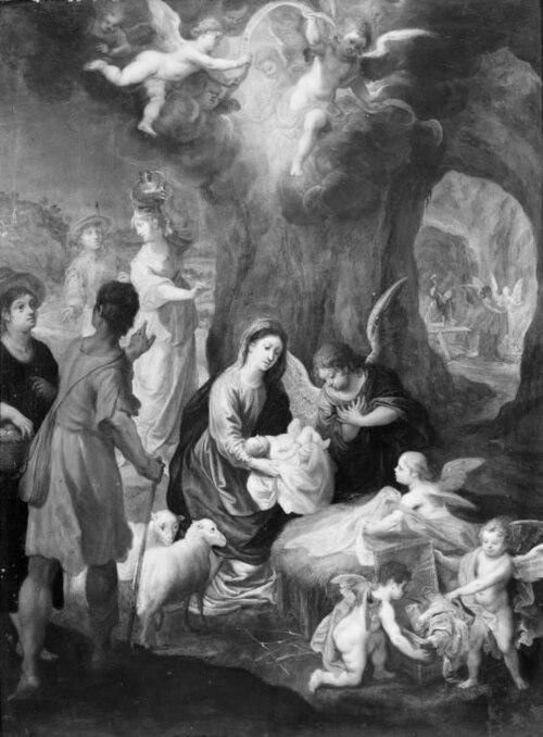 The Holy Family with Saints, 1602, Hans Rottenhammer