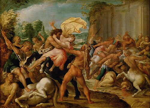 Herkules, Dejanira und der Kentaur Eurytion, 1600, Hans Rottenhammer
