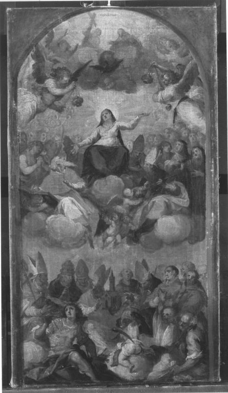 Maria auf Wolken mit Heiligen, , Hans Rottenhammer