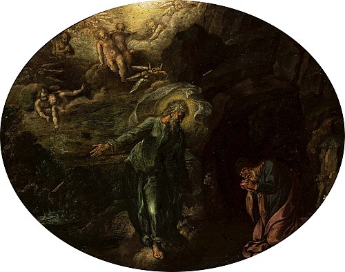 Noé en conversation avec Dieu Père., 1576, Hans Rottenhammer