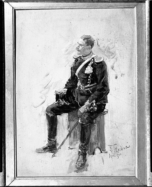 Seated Uhlan, 1910, Franz Skarbina