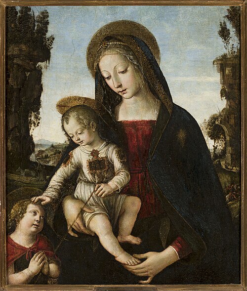 Madonna with Child Jesus and St. John, 1495, Pinturicchio