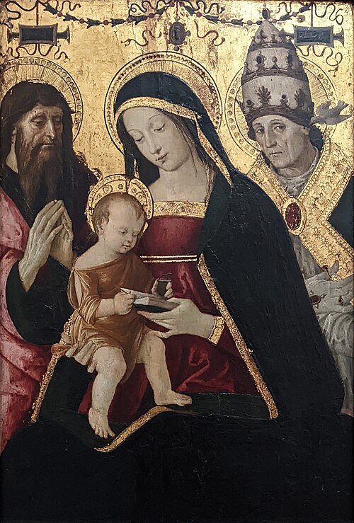 Madonna and Child with St. Jerome and St. Gregory the Great, 1502, Pinturicchio