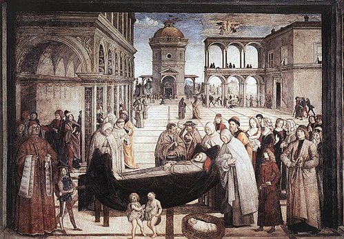 Death of St Bernardine, 1487, Pinturicchio