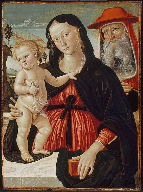 Virgin and Child with Saint Jerome, 1477, Pinturicchio