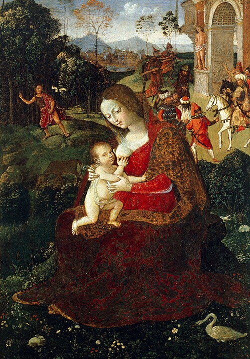 Madonna and Child with Saint John the Baptist, 1492, Pinturicchio