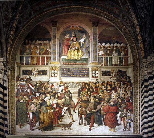 Coronation of Pius III, 1503, Pinturicchio