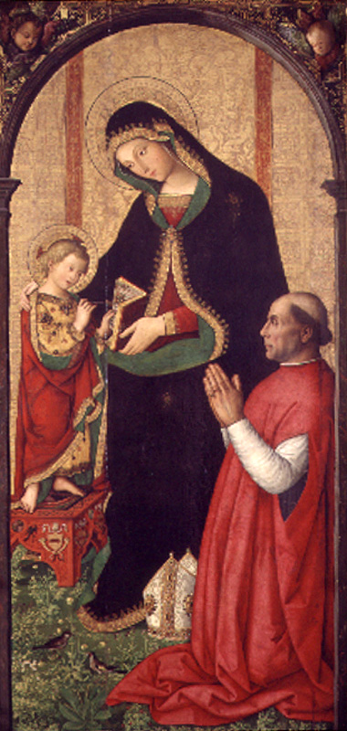 Madonna with Writing Child and Bishop, 1495, Pinturicchio