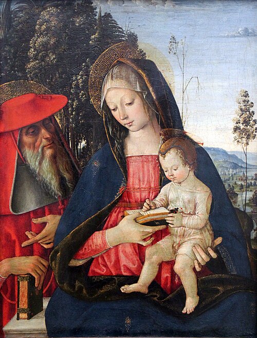 Madonna and Child with Saint Jerome, 1480, Pinturicchio