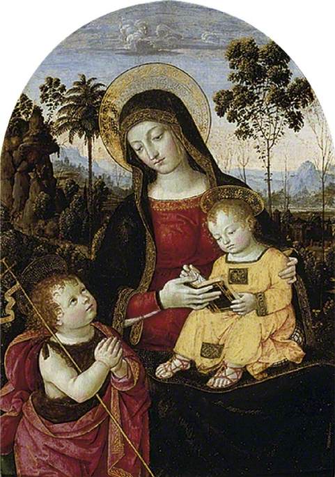 Virgin and Child with St John the Baptist, 1490, Pinturicchio