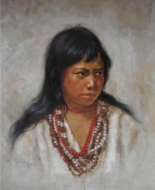 Hawaiian Girl with Seed Lei, 1901, Grace Hudson