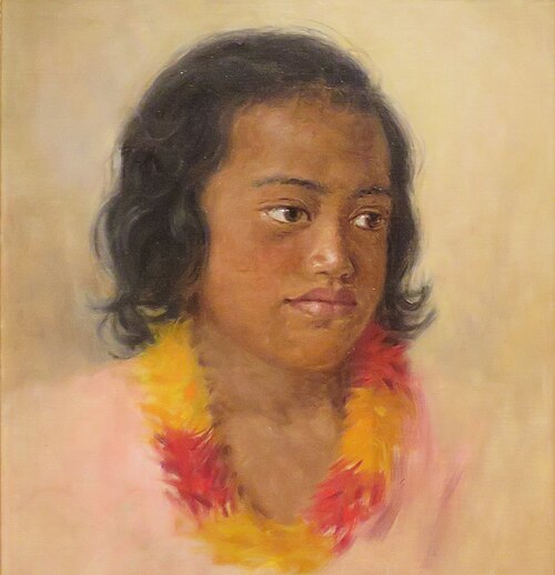 Girl with Feather Lei, 1901, Grace Hudson