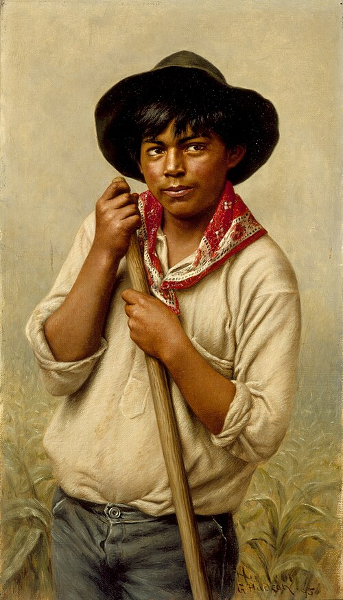 Powley: Young Man Hoeing Corn, 1895, Grace Hudson
