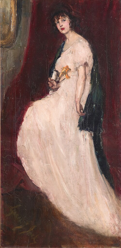 Girl in a pink dress, 1920, Grace Joel
