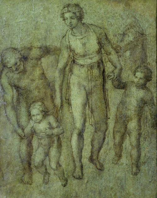 The Holy Family with Saint John the Baptist, 1540, Michelangelo