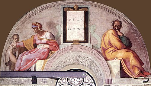 Azor and Zadok, 1508, Michelangelo
