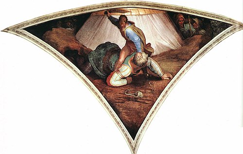 David and Goliath, 1509, Michelangelo