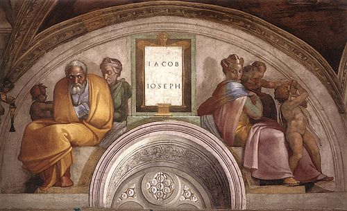 Jacob and Joseph, 1508, Michelangelo