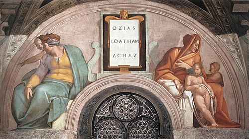 Uzziah, Jotham and Ahaz, 1508, Michelangelo