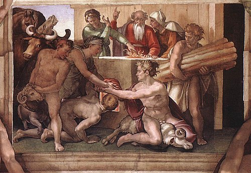 The Sacrifice of Noah, 1508, Michelangelo
