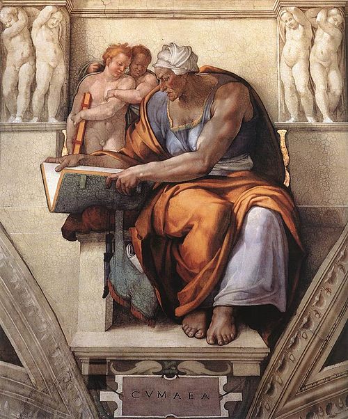 Sistine Chapel ceiling - Cumaean Sibyl, 1511, Michelangelo