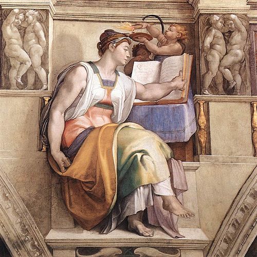 Sistine Chapel ceiling - Erythraean Sibyl, 1508, Michelangelo