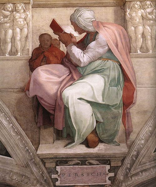 Sistine Chapel ceiling - Persian Sibyl, 1511, Michelangelo