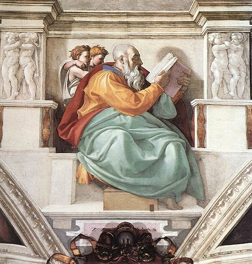 Sistine Chapel ceiling - Zechariah, 1508, Michelangelo
