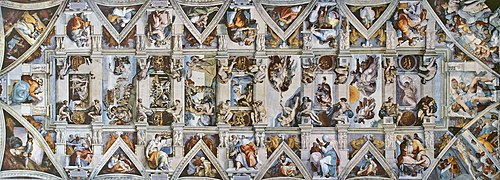 Sistine Chapel ceiling, 1508, Michelangelo