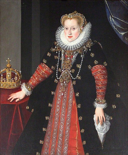 Portrait of Anne of Austria, Queen of Poland (1573-1598), 1595, Martin Kober