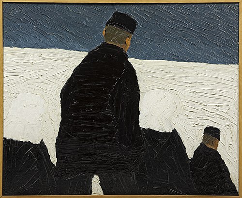 Kerkgang in de sneeuw (S-13), 1919, Hendrik Nicolaas Werkman