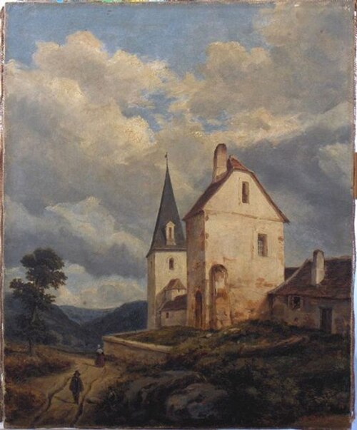 Église de montagne, 1850, Nicolas Alexandre Barbier