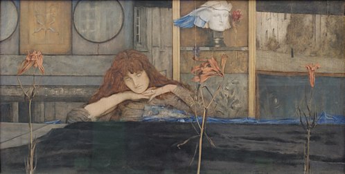 Je ferme ma porte sur moi-même, 1891, Fernand Khnopff