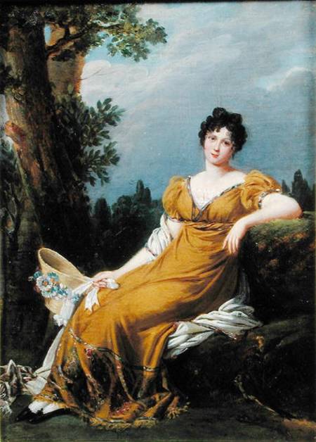 Portrait d'une femme assise dans un paysage, 1803, Robert Lefèvre