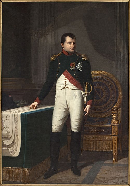 Portrait de Napoléon 1er en uniforme de chasseur à cheval de la garde, 1809, Robert Lefèvre