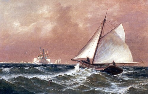 Mary Ann off Keyport, New Jersey, 1880, Granville Perkins