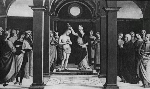 Baptism of St. Augustinus, , Raphaël