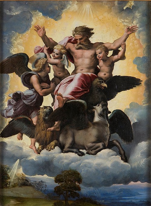 La Vision d'Ézéchiel, 1518, Raphaël